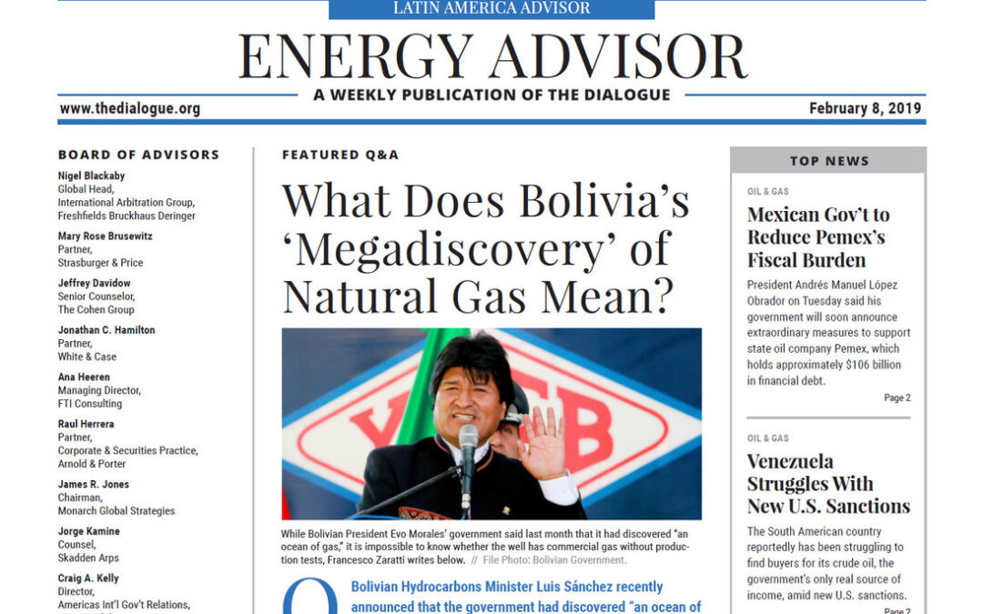 What Does Bolivia’s ‘Megadiscovery’ of Natural Gas Mean?
