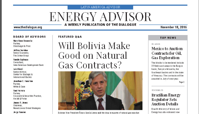 WILL BOLIVIA MAKE GOOD ON NATURAL GAS CONTRACTS?